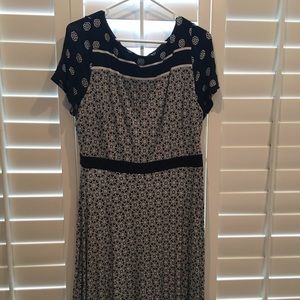 Loft black and white dress